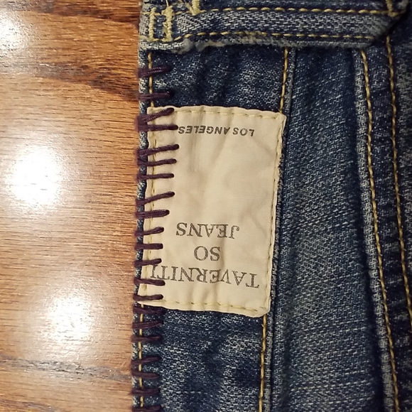 Traverniti So Blue Jeans With With Purple Embroidered Back Pockets Size 29 - Picture 9 of 11